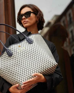 Bolsos Shopper^Lonbali Bolso Born B&W Navy