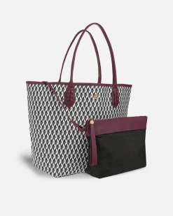 Bolsos Shopper^Lonbali Bolso Born B&W Wine