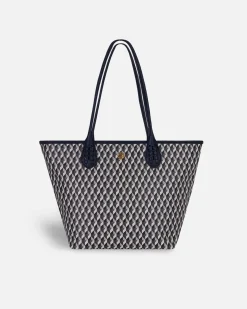 Bolsos Shopper^Lonbali Bolso Born Midi B&W Navy