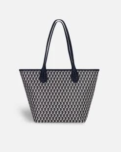 Bolsos Shopper^Lonbali Bolso Born Midi B&W Navy