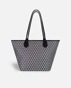Bolsos Shopper^Lonbali Bolso Born Midi B&W Negro