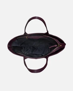 Bolsos Shopper^Lonbali Bolso Born Midi B&W Wine