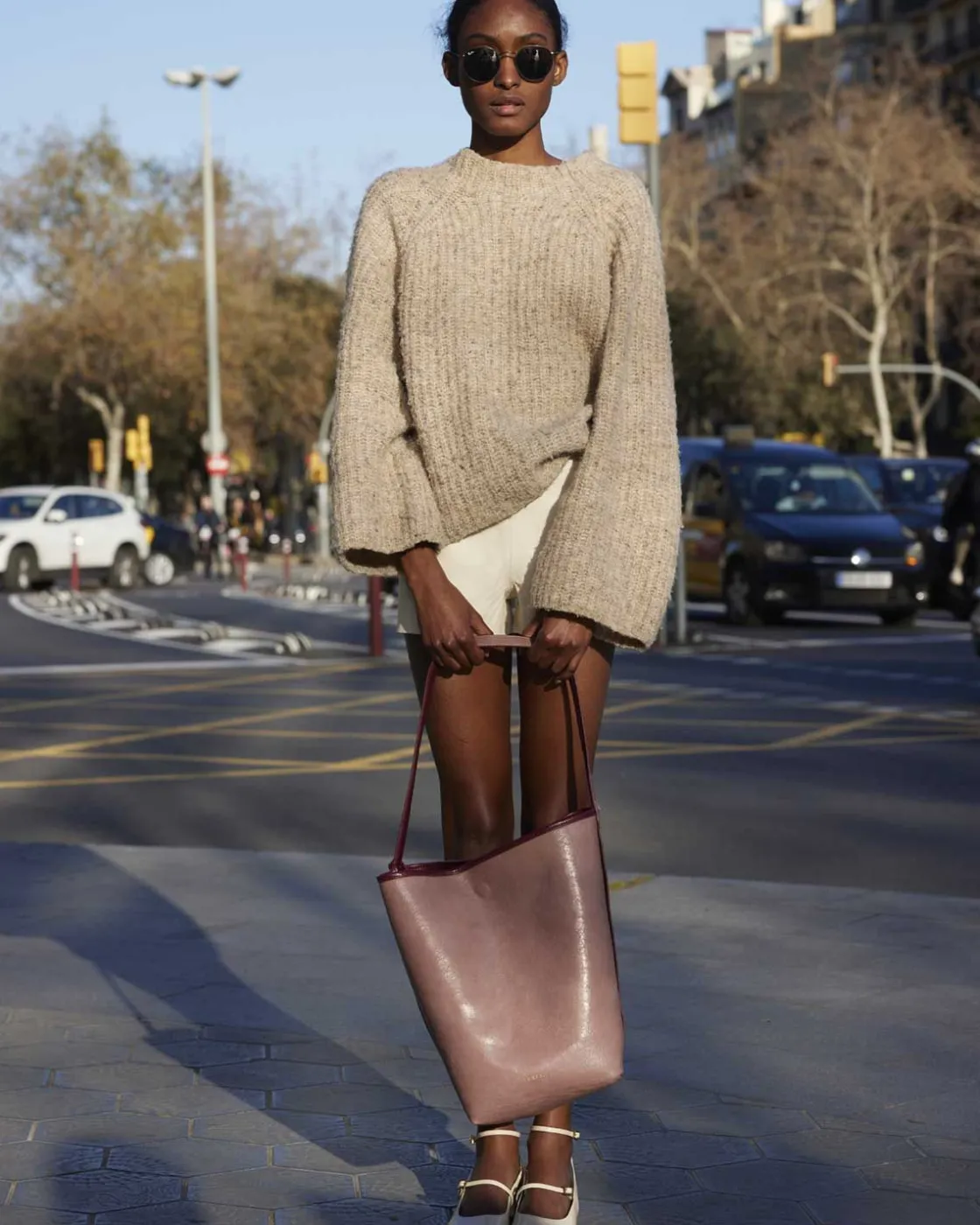 Bolsos Shopper^Lonbali Bolso Lemans Burdeos/Nude
