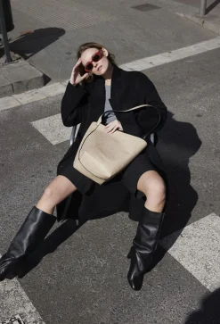 Bolsos Shopper^Lonbali Bolso Lemans Negro/Beige